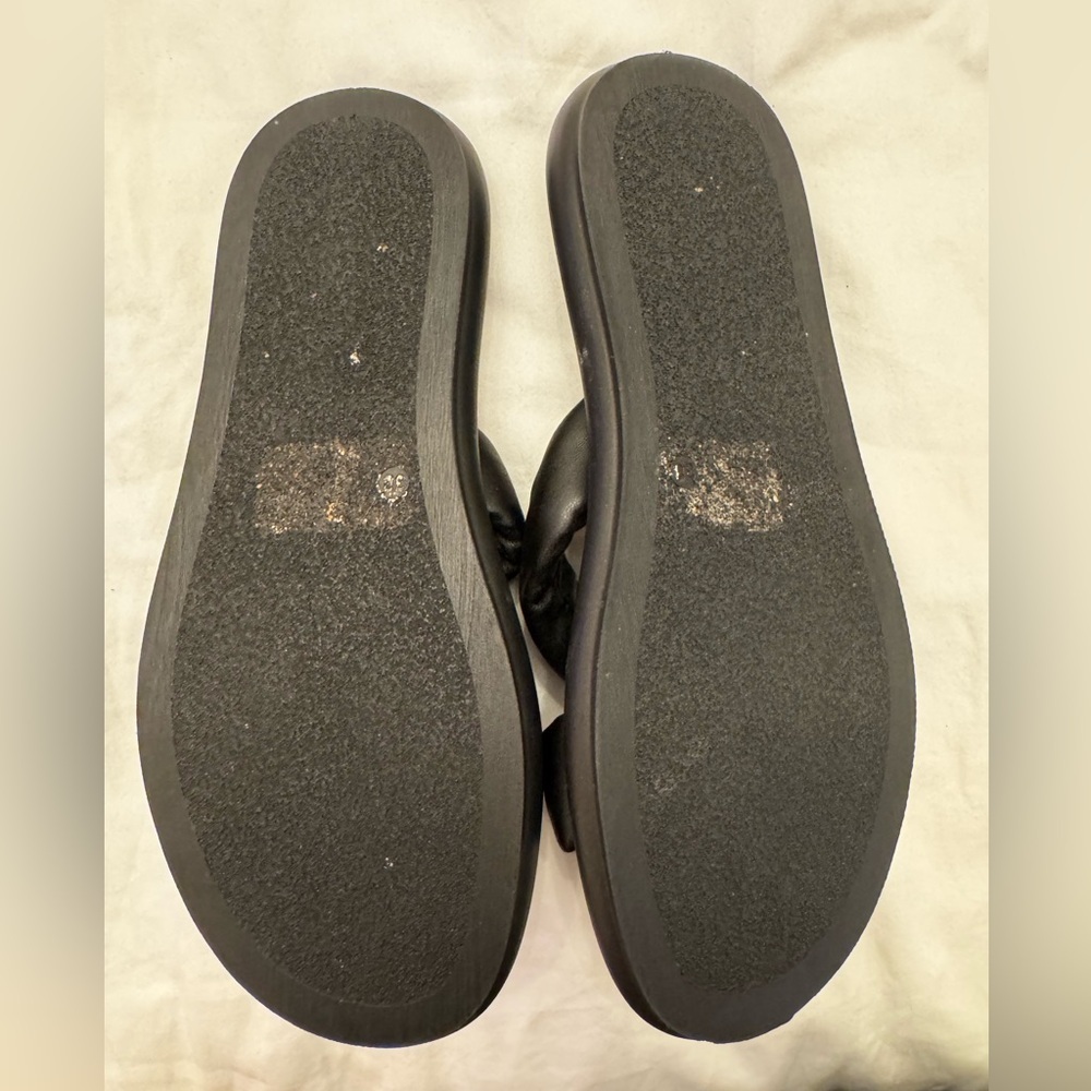 Topshop‎ Black Knotted Slide Sandals | Comfy Minimalist Flats 7.5 - Picture 8 of 8